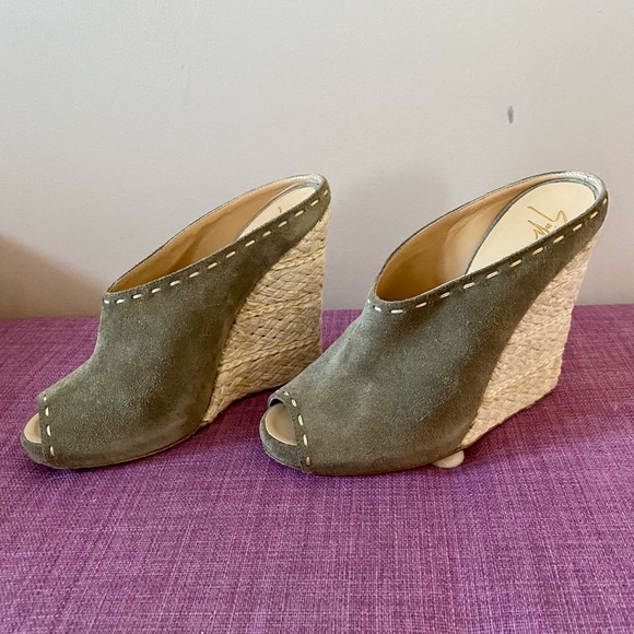 Giuseppe Zanotti Koka Velour Jasmin Wedge Sandals - Picture 2 of 13